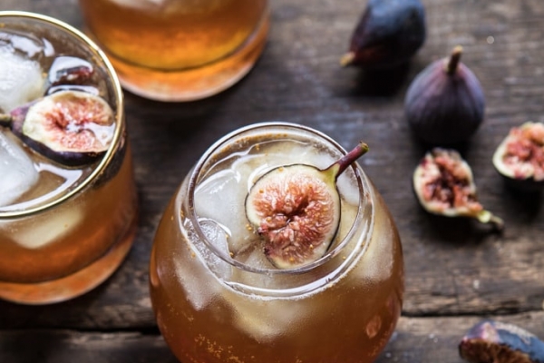 Fig Bourbon Cider Smash