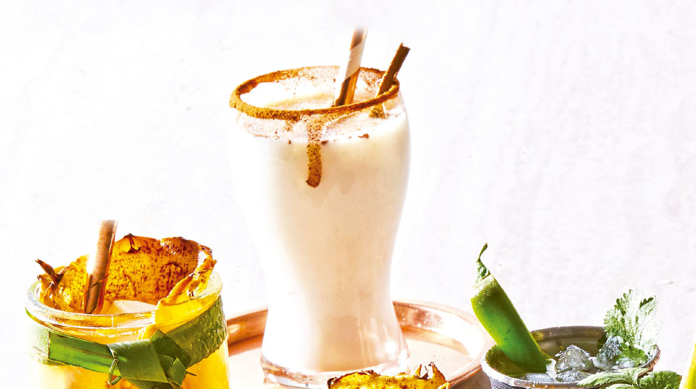 Mezcal with grapefruit and jalapeno pepper