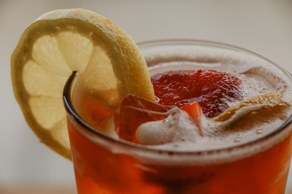 Rosy Gin-Kombucha Cocktail